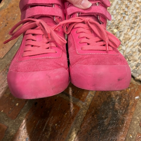 Rag & bone Nova hot pink high top sneakers size 7 - Picture 3 of 12